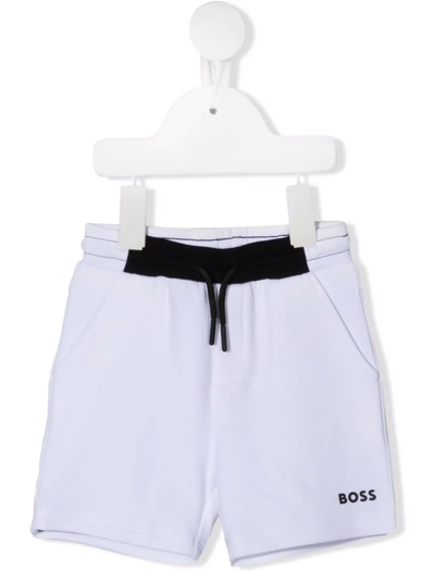 Bosswear Logo Drawstring Shorts In White