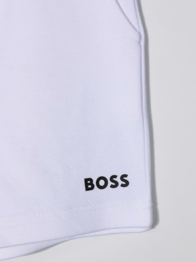 Bosswear Logo Drawstring Shorts In White