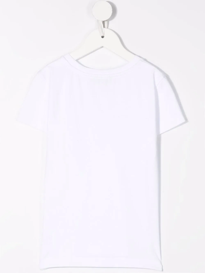 Shop Emilio Pucci Junior Logo-print Cotton T-shirt In White