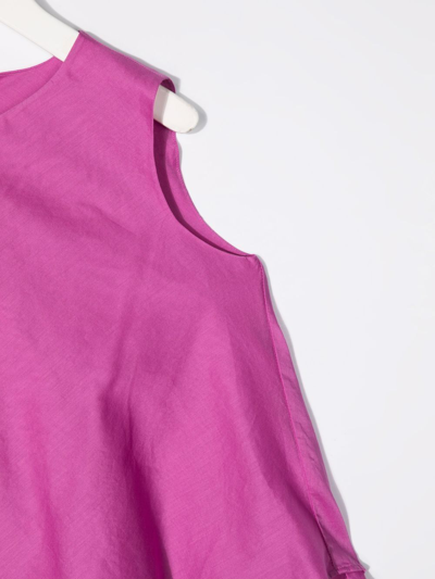 Shop Il Gufo Double-layer Cotton Tank Top In Pink