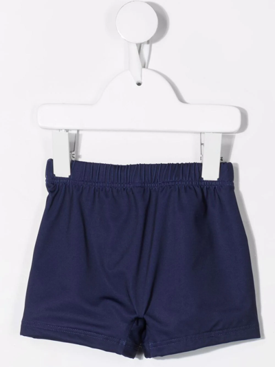 Shop Moschino Logo-print Swim Shorts In Blue