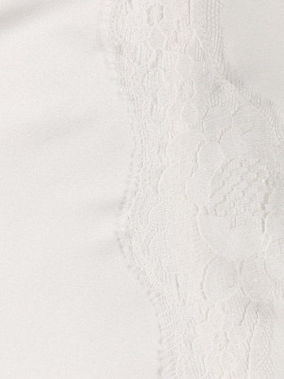 Shop Dolce & Gabbana Lace-panel Sweetheart-neck Body In White