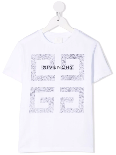 Shop Givenchy Logo-print Short-sleeve T-shirt In White