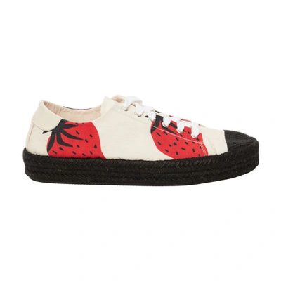 Shop Jw Anderson Espadrille Sneakers In Natural Red