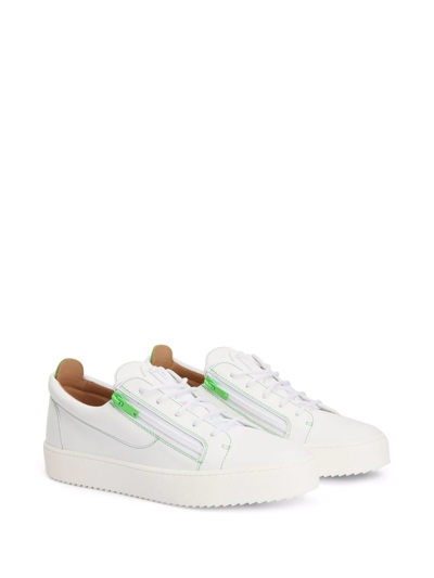 Shop Giuseppe Zanotti Frankie Slip-on Sneakers In White