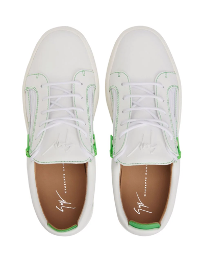 Shop Giuseppe Zanotti Frankie Slip-on Sneakers In White
