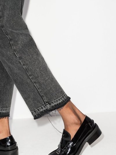 Shop Paige Sarah Cropped Jeans In Black