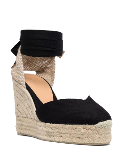 Castaã±er Chiara Wedged Espadrilles In Black