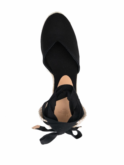 Castaã±er Chiara Wedged Espadrilles In Black