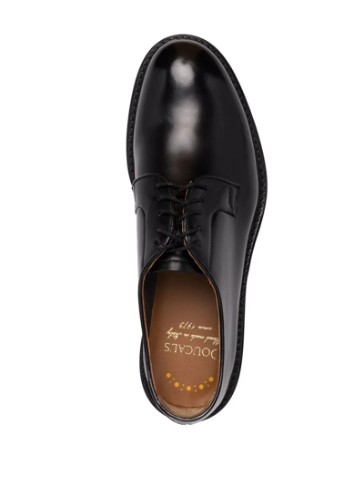 Shop Doucal's Leather Derby Shoes In Black