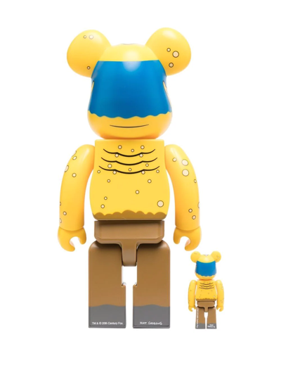 Shop Medicom Toy The Simpsons Cyclops Be@rbrick 100% And 400% Figure Set In Yellow