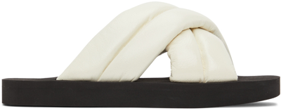 Shop Proenza Schouler Off-white Criss-cross Padded Sandals In 101 Cream