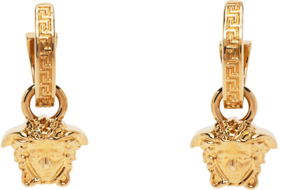 Shop Versace Gold 'la Medusa' Earrings In Kvo  Gold