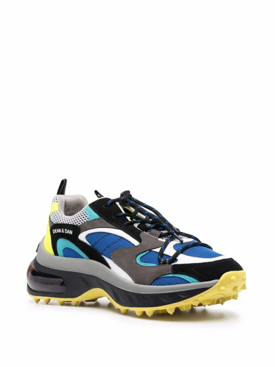 Dsquared2 Bubble Nylon And Suede Sneakers In Bright Blue | ModeSens