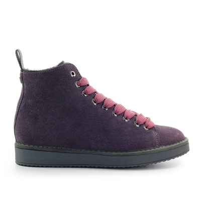 Shop Pànchic Women's Purple Suede Hi Top Sneakers