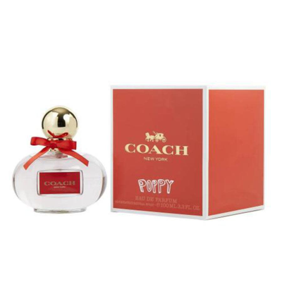 Shop Coach Ladies Poppy Edp Spray 3.4 oz Fragrances 3386460095495 In Red   / Creme / Pink / Rose