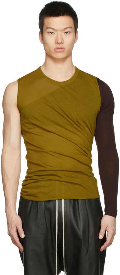 Shop Rick Owens Green Basic Tank Top In 72 Sulphate