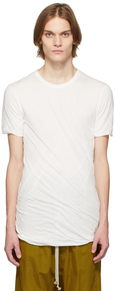 Shop Rick Owens White Double Short Sleeve T-shirt In 11 Milk