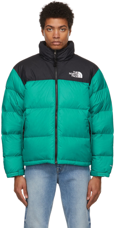 Shop The North Face Green Down 1996 Retro Nuptse Jacket In Porcelain Green