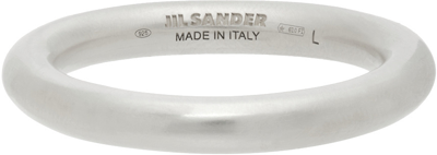 Shop Jil Sander Silver Classic Ring In 043 - Silver