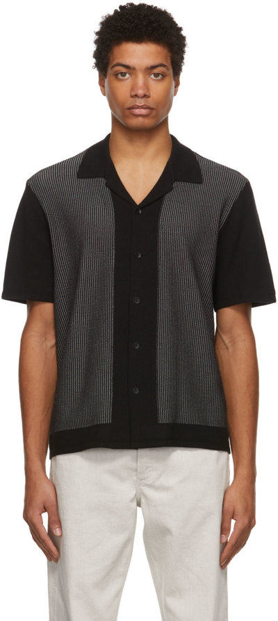 Shop Rag & Bone Black & Grey Cotton Harvey Shirt In Blkwht