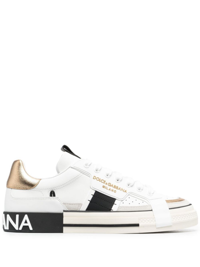 Shop Dolce & Gabbana Custom 2.zero Sneakers In White