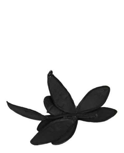 Shop Saint Laurent Floral Sequin Brooch In Black