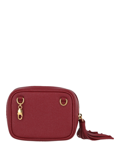 Shop Saint Laurent Mini Lou Belt Bag In Red