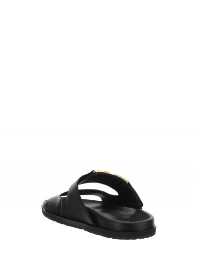 Bally Double-strap Logo-charm Sandals In Black | ModeSens