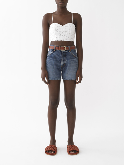 Shop Chloé Shorts In Denim In Blue