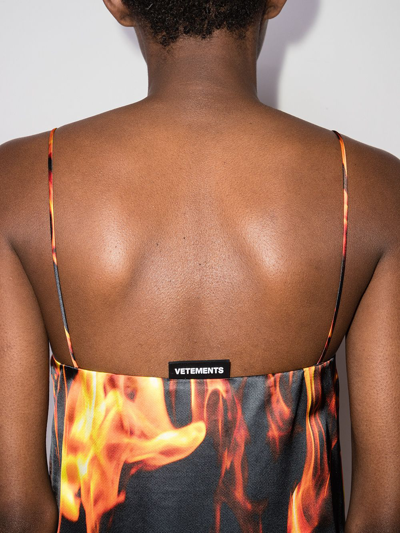 Shop Vetements Vestito Fire In Black