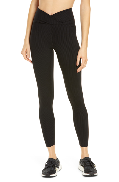Shop Year Of Ours Veronica High Waist Rib Leggings In Black