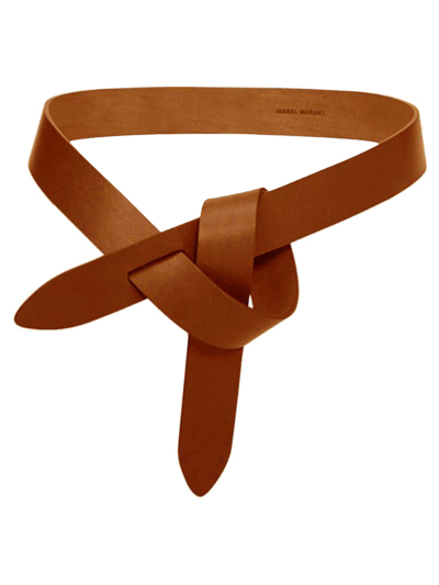Shop Isabel Marant Logo Detailed Belt In Brown
