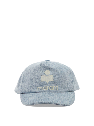 Shop Isabel Marant Logo Embroidered Baseball Cap In Blue