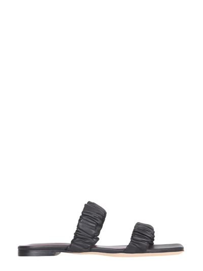 Staud Black Maya Sandals In Nero