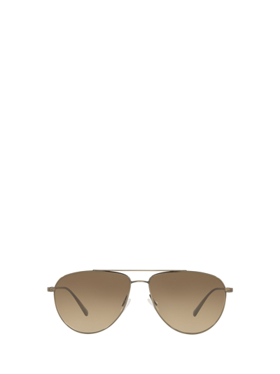 Shop Oliver Peoples Ov1301s Antique Gold Sunglasses