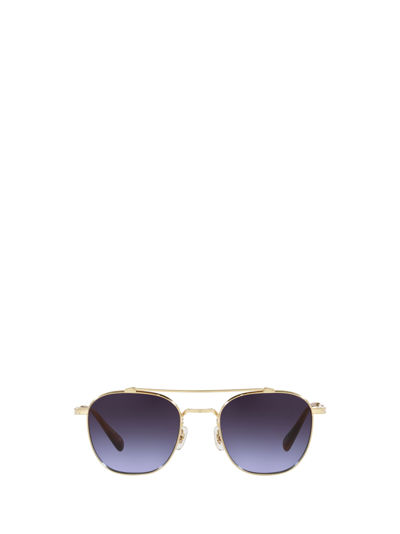 Shop Oliver Peoples Ov1294st Brushed Gold Sunglasses