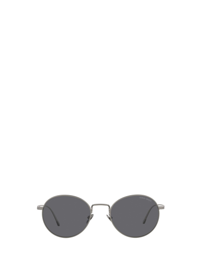 Shop Giorgio Armani Ar6125 Matte Gunmetal Sunglasses