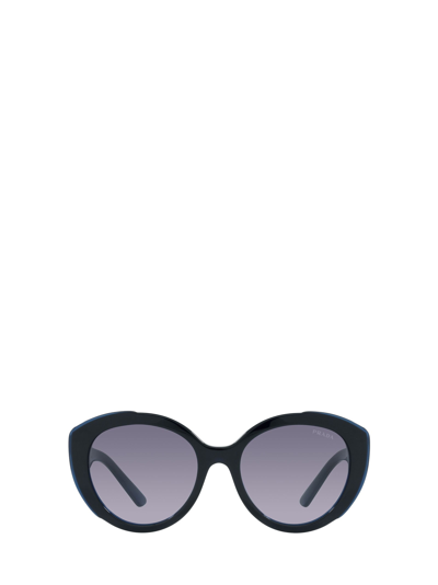 Shop Prada Pr 01ys Blue Sunglasses