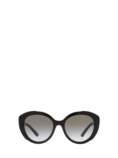 Shop Prada Pr 01ys Black Sunglasses