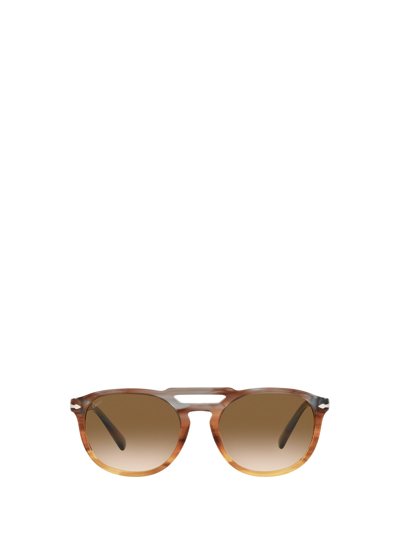 Shop Persol Po3279s Striped Grey Gradient Striped Sunglasses