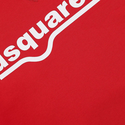 Dsquared2 Teen Logo-print Cotton Sweatshirt In Red
