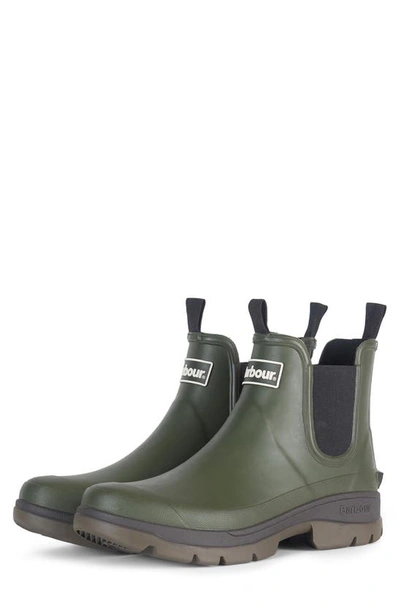 Barbour Nimbus Ankle Rain Boots In Olive