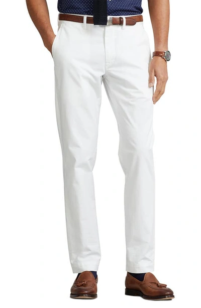 Shop Polo Ralph Lauren Straight Fit Washed Stretch Chinos In Pure White