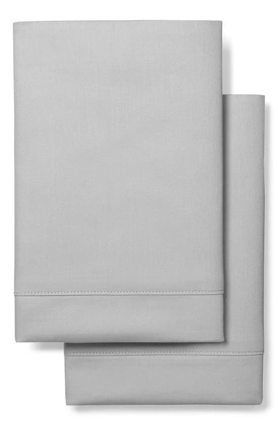 Shop Boll & Branch Signature Soft 300 Thread Count Set Of 2 Organic Cotton Pillowcases In Pewter
