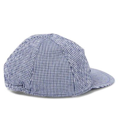 Shop Il Gufo Baby Cotton-blend Baseball Hat In Blue