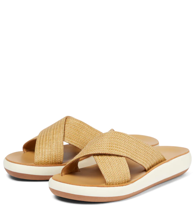 Shop Ancient Greek Sandals Thais Comfort Slides In Natural