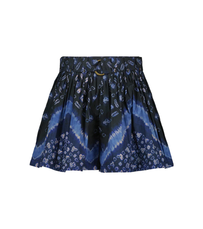Shop Ulla Johnson Marianna Tie-dye Cotton Shorts In Ultramarine