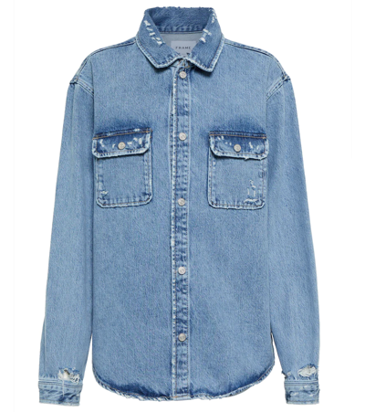 Shop Frame Denim Shirt In Indigo Shred