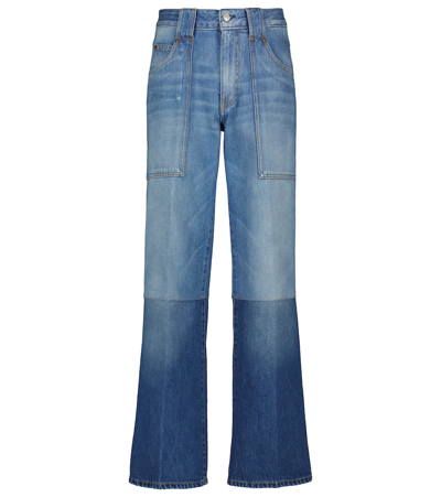 Shop Victoria Beckham Serge High-rise Wide-leg Jeans In Authentic 70s Wash